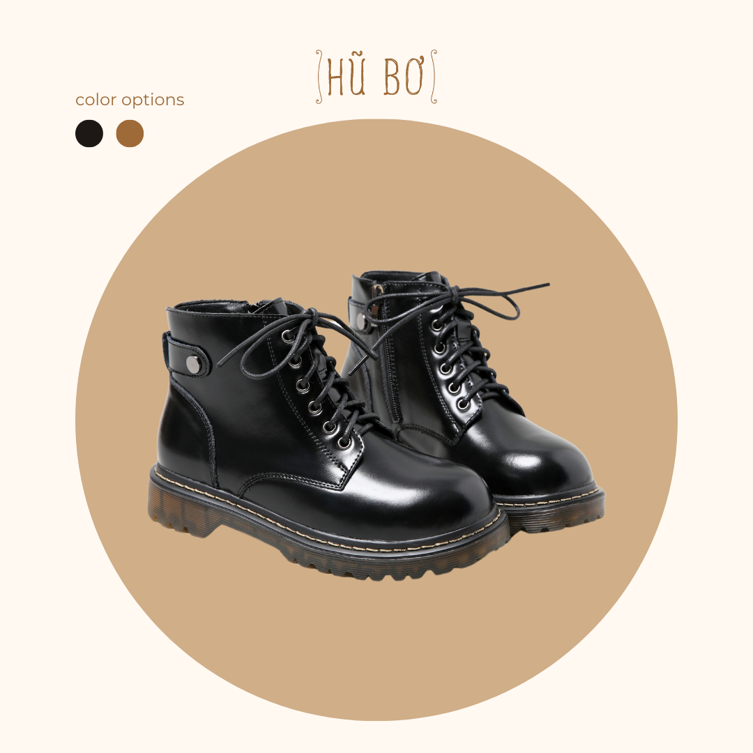 KAI boots - Boots da bò nữ phong cách vintage, retro