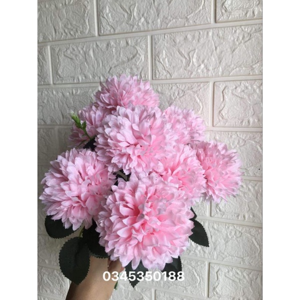 Hoa giả - Chùm hoa cúc bing bong 7 bông loại 1 bông to 10 cm