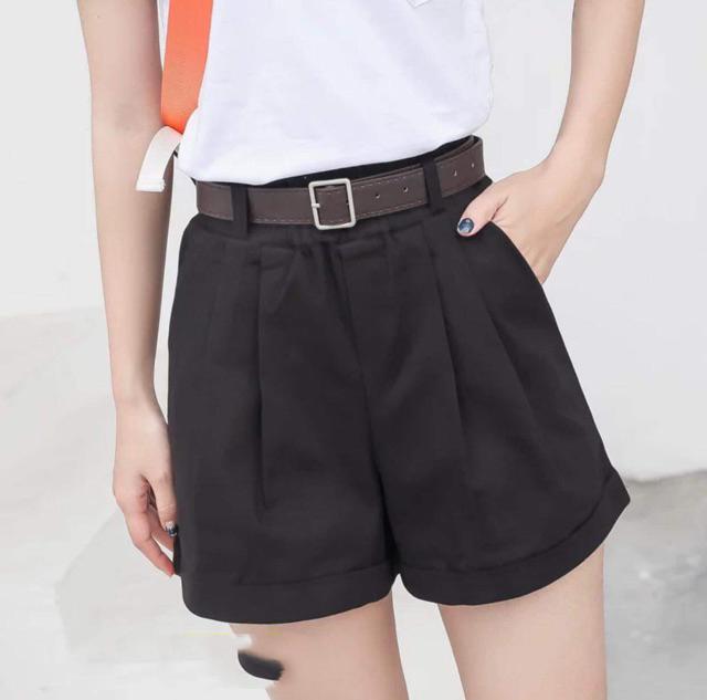 [HCM]Quần Short Kaki Đùi Lửng Kèm Thắt Lưng Cá Tính