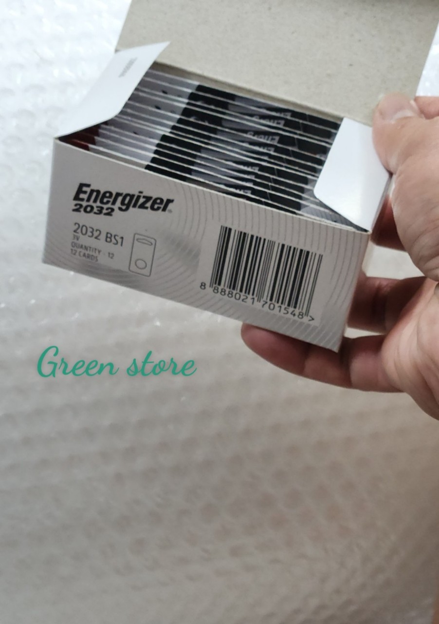 Hộp 12 vỉ pin CR2032 / CR 2032 Lithium 3V Energizer chính hãng dùng cho smartkey xe máy, ô tô