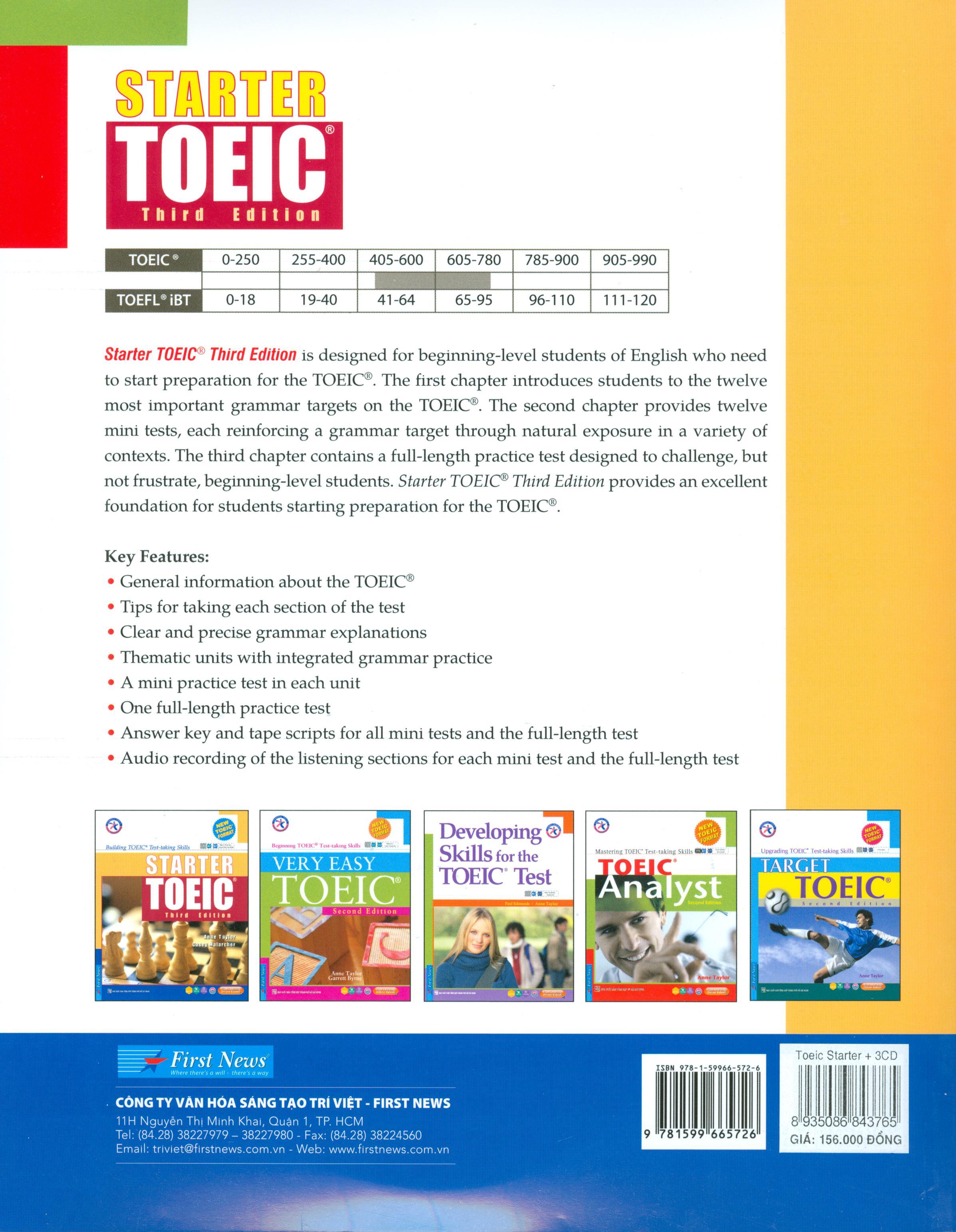 Combo Starter Toeic Third Edition (Sách Kèm CD)