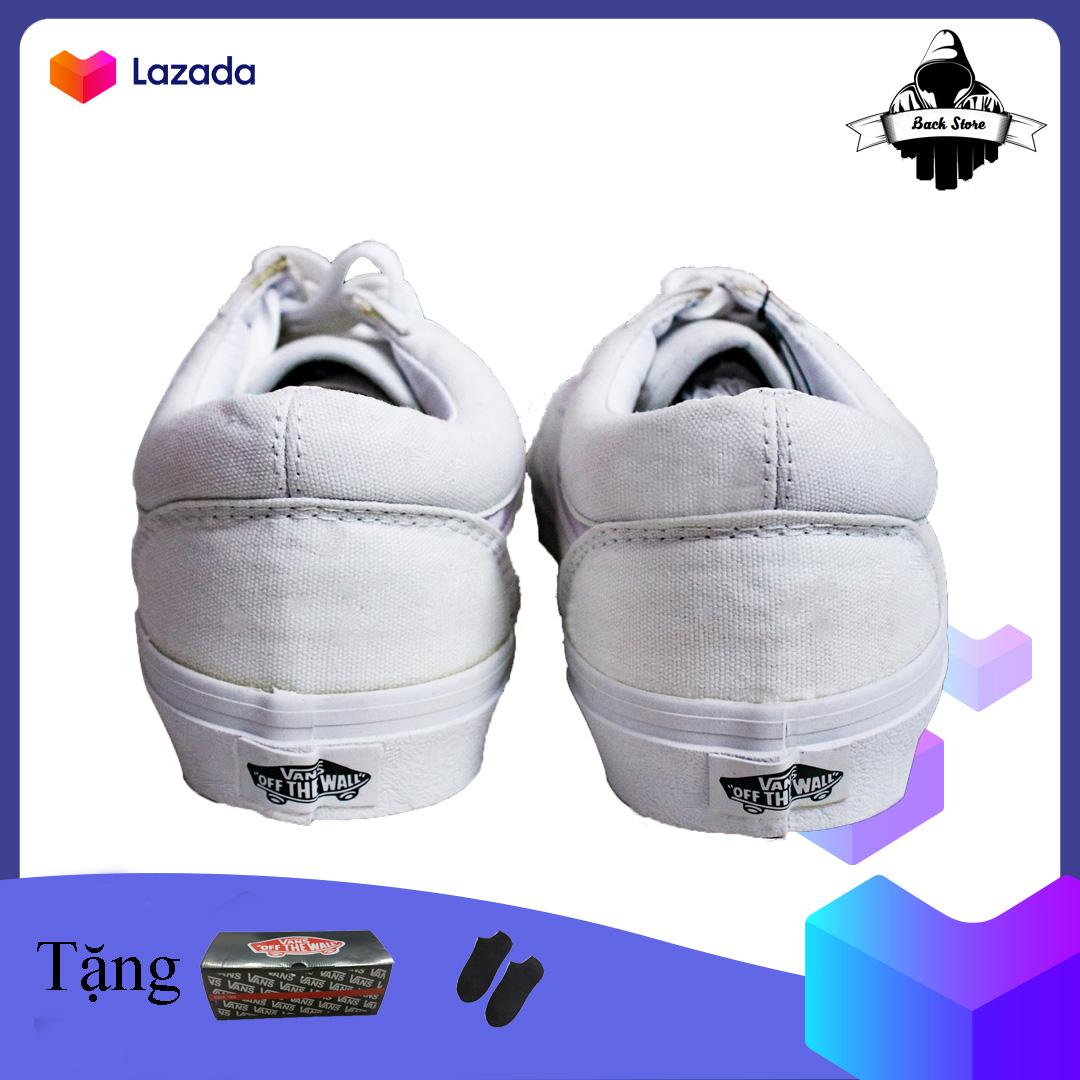 [ Tặng Box + Vớ ] Giày thể thao sneaker nam nữ Vans-Old-Skool Trắng