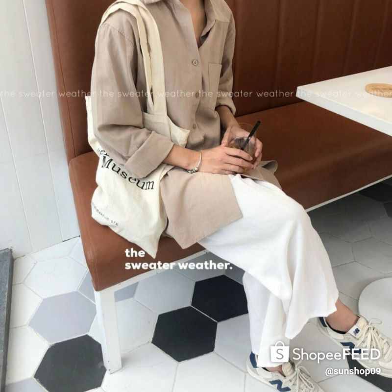 Áo sơ mi basic nữ ulzzang chất thô ( fom rộng )