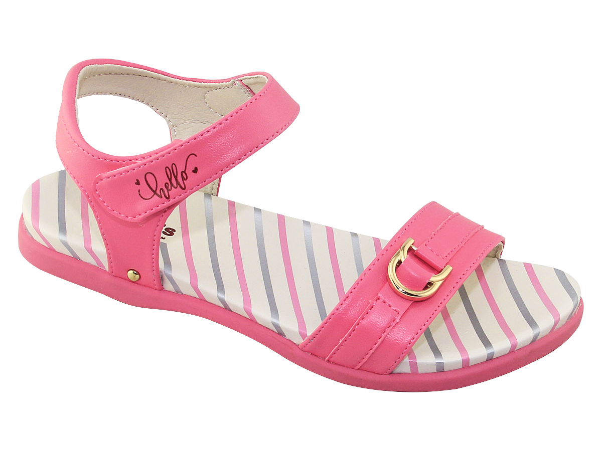 Sandal đế bằng bé gái Bita's SOB.280 (Cam san hô + Hồng sen + Trắng)