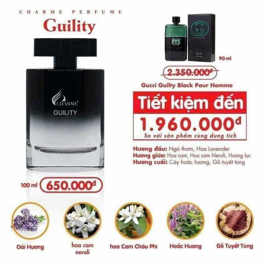 [NƯỚC HOA NAM] GUILITY 10ml Mạnh mẽ, lôi cuốn, đẳng cấp