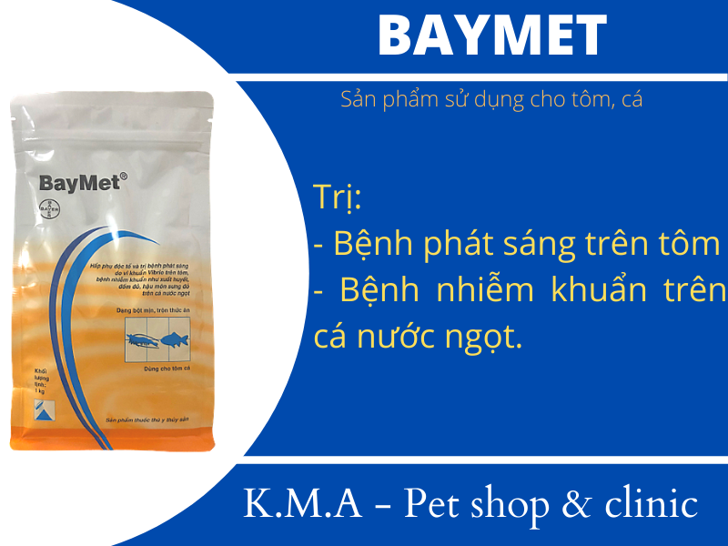 BAYMET  - SẢN PHẨM SỬ DỤNG CHO TÔM, CÁ (GÓI 1KG)