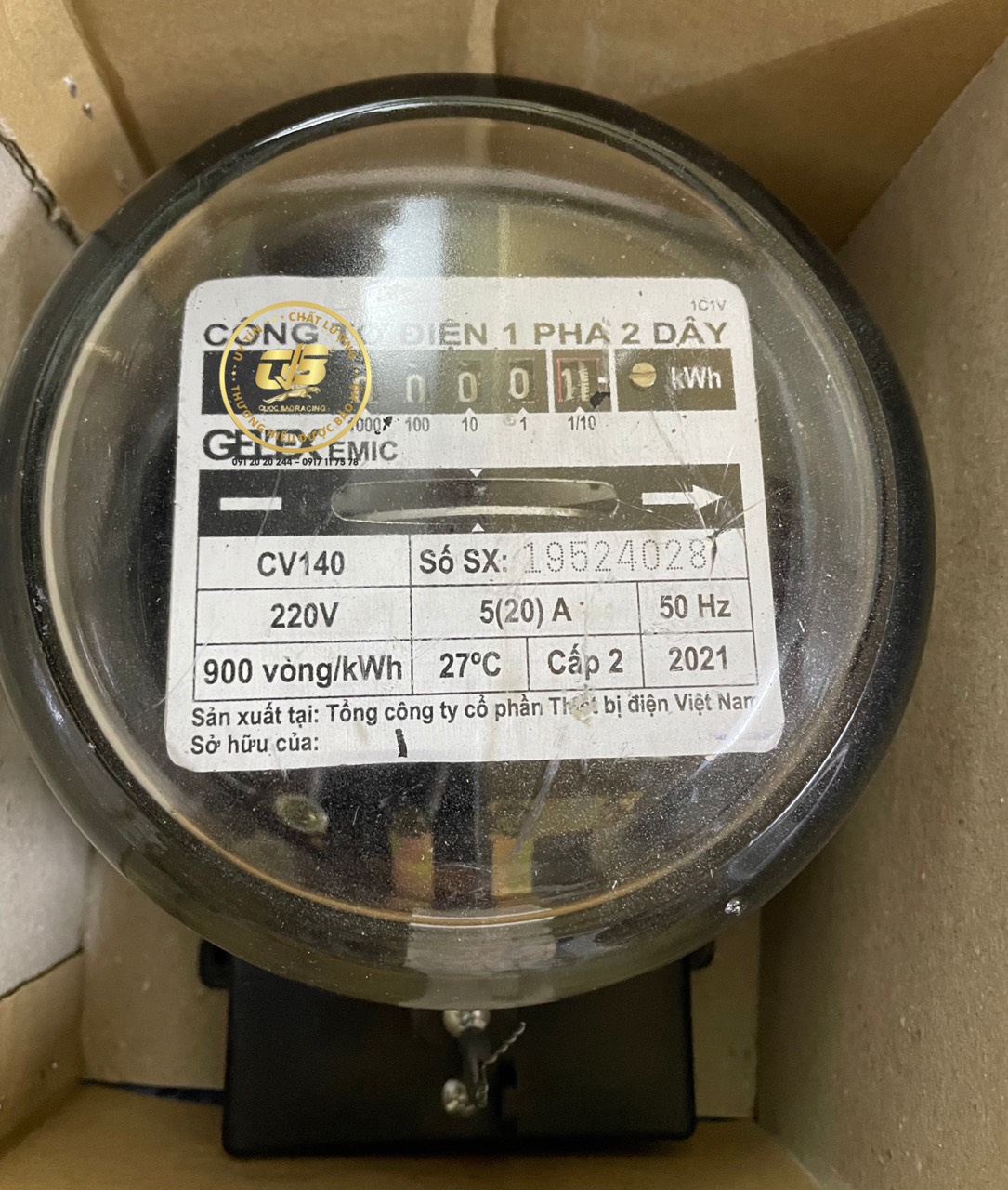 Công tơ điện, đồng hồ điện 1 pha 2 dây 5 (20) A cao cấp Emic - Điện Việt - BH 6 THÀNG 1 ĐỔI 1