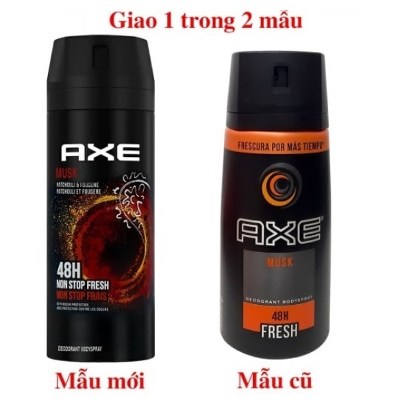 [UK] Xịt nước hoa toàn thân AXE Musk 150ml Body Spray khử mùi nam nhập khẩu