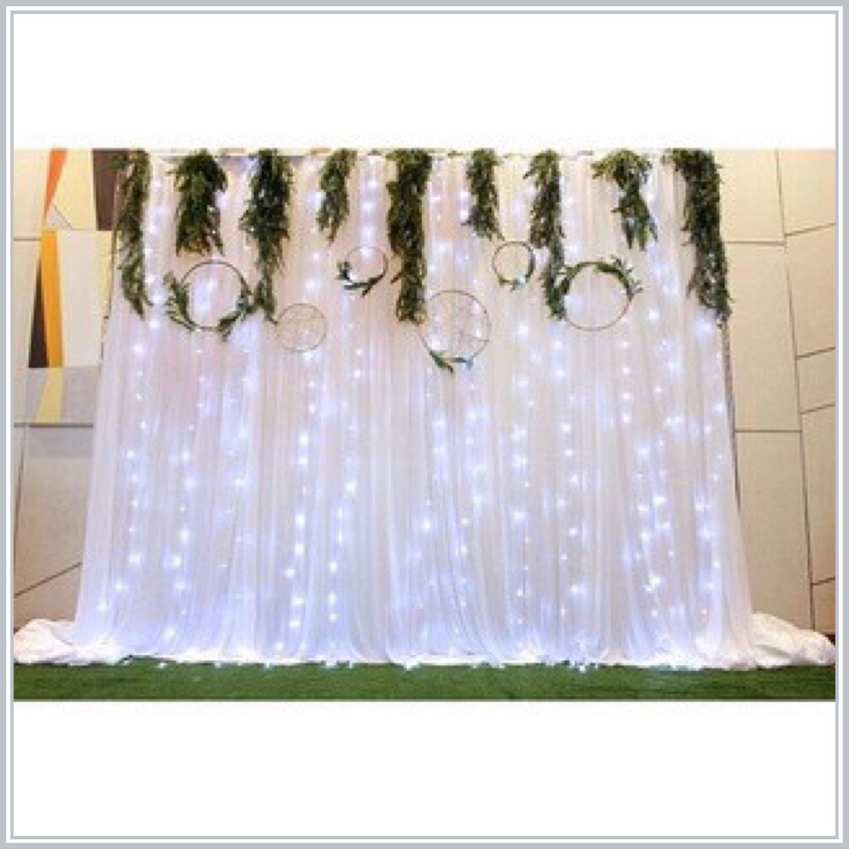 Rèm voan lưới 1.7m x 2m decor background sinh nhật meeting