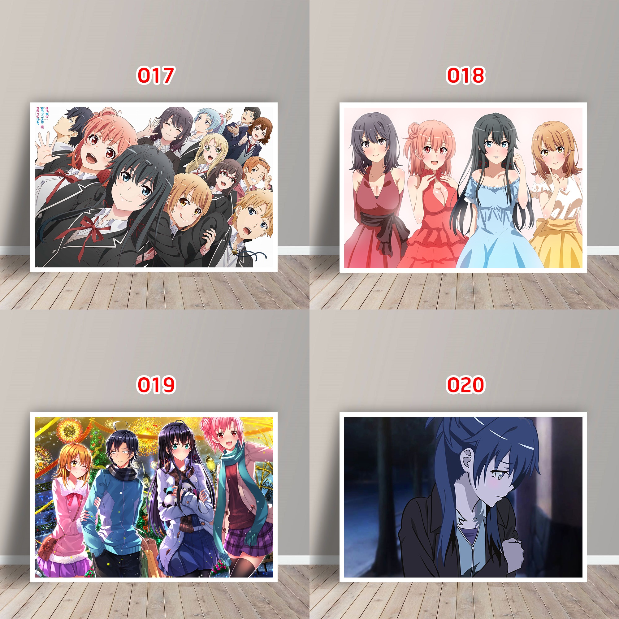 Tấm Postcard Cao Cấp Anime Oregairu (21cm x 15cm)