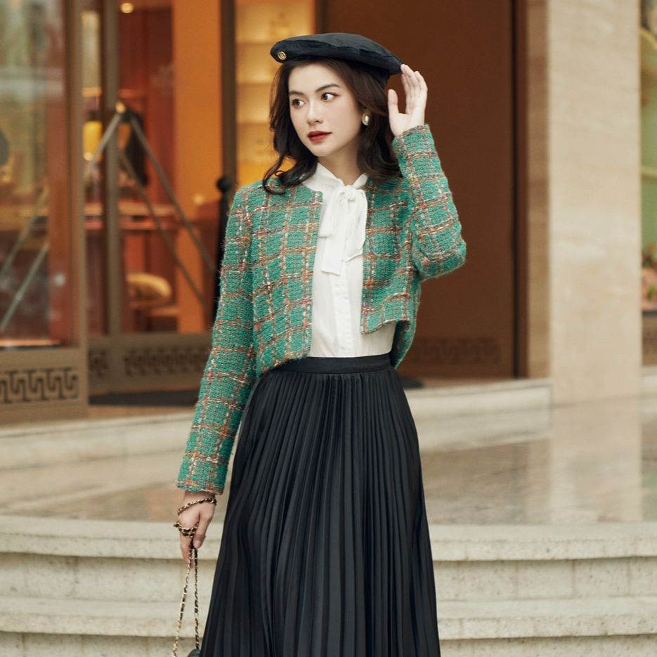 Voucher siêu sale 15% OLV - Áo khoác Hasie Tweed Coat