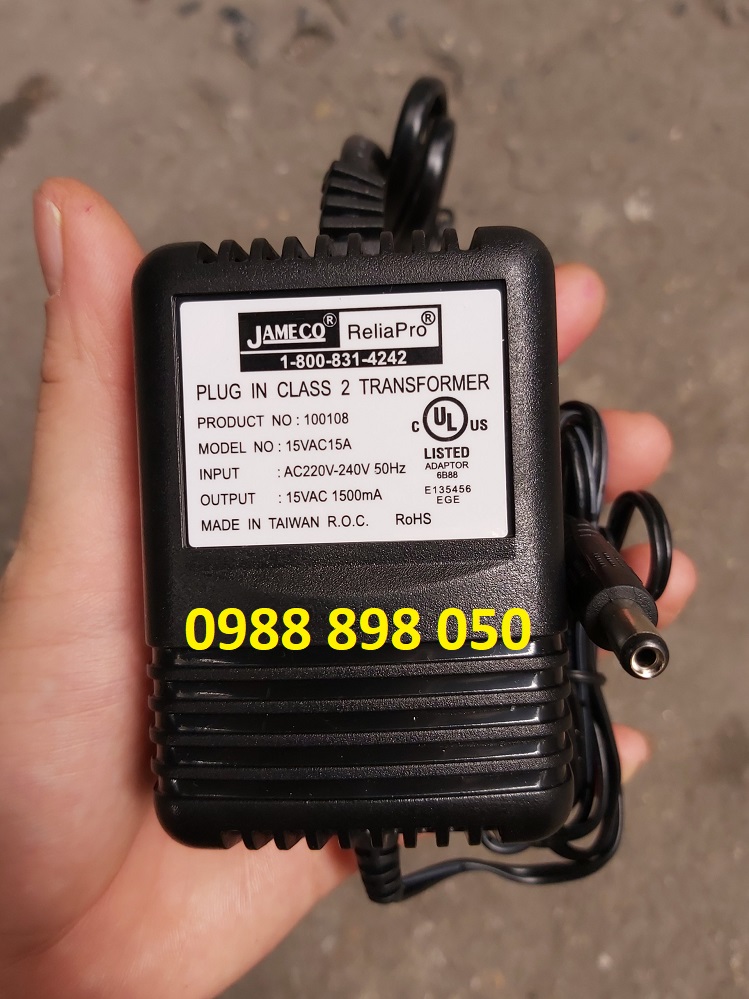 Adaptor Nguồn 15vac 1500ma Loại Tốt