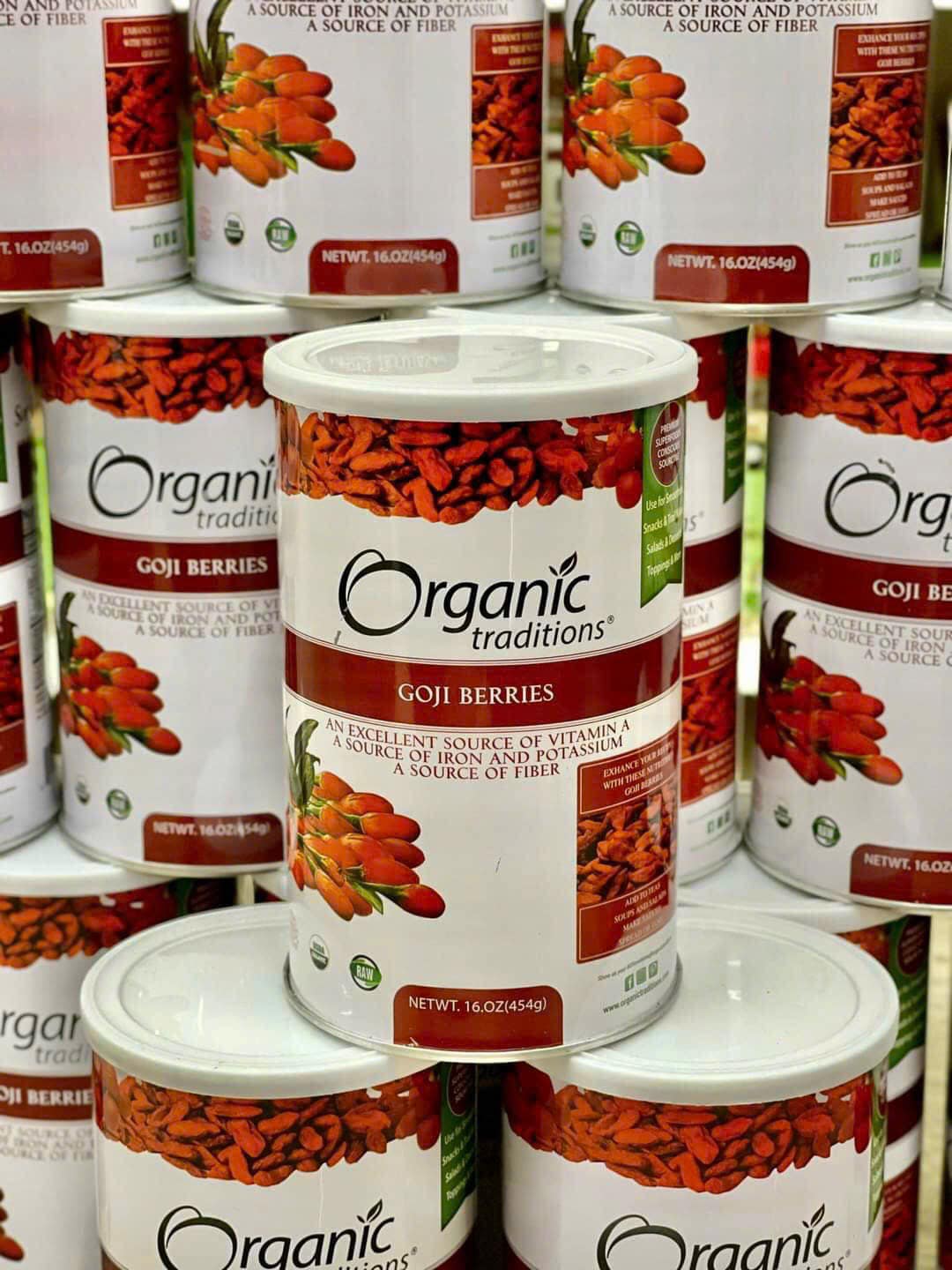 Hộp Hạt Kỷ Tử Organic Traditions GoJi Berries 454g