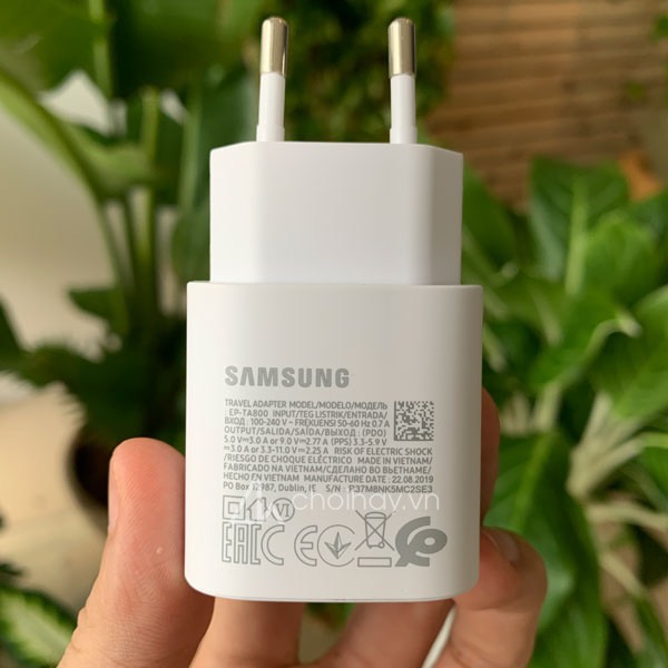 cóc sạc, củ sạc samsung 25W zin bóc máy BH 12 tháng