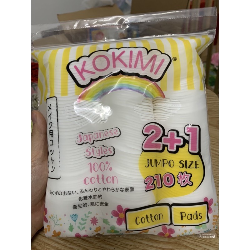 Bông tẩy trang Kokimi 210 miếng 240 miếng