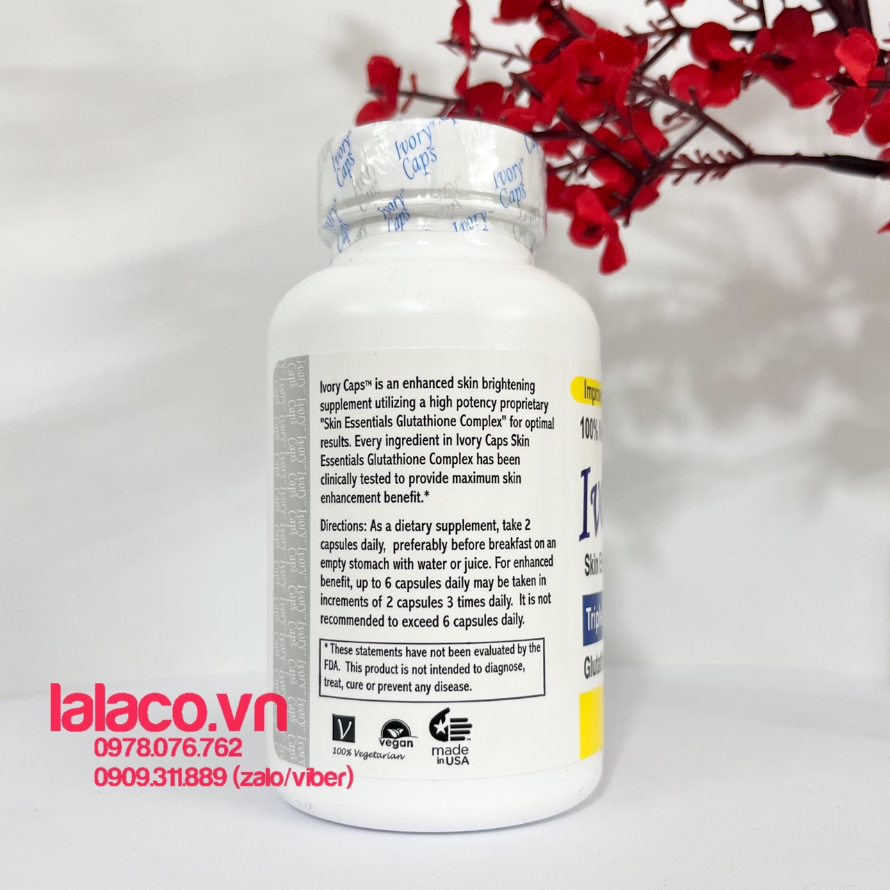 Viên uống trắng da Ivory Caps 60 viên Mỹ