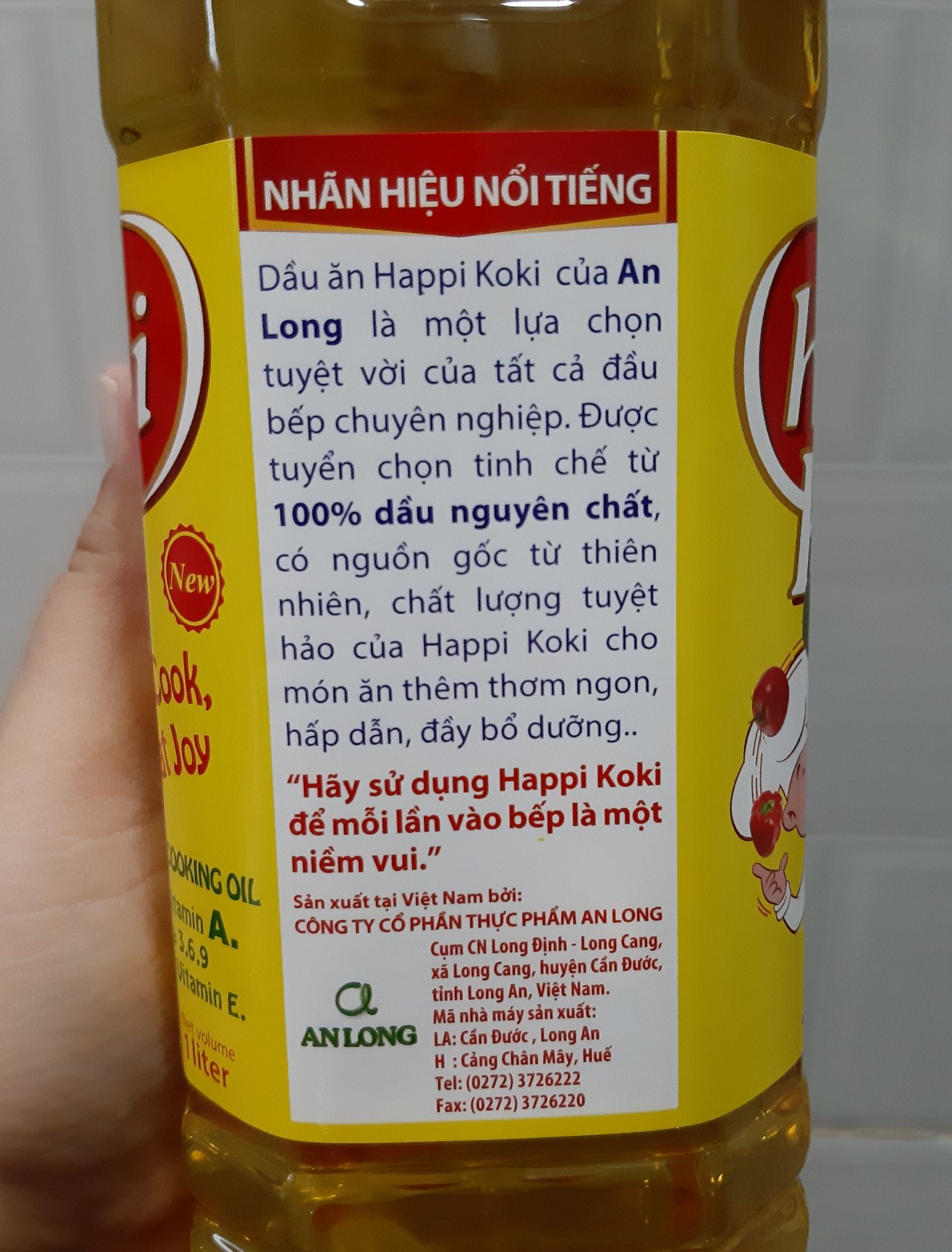 [HCM]Dầu Happi Koki 1 lít