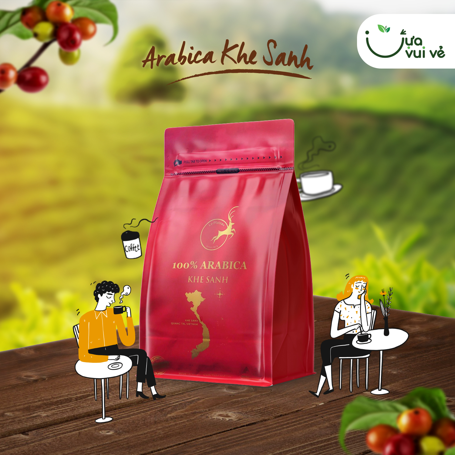 Arabica coffe - Organic coffe - coffe Khe Sanh Viet Nam 100%
