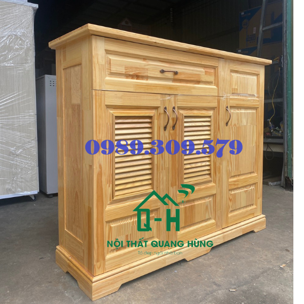 Tủ giày dép gỗ thông tự nhiên giao nhanh hcm