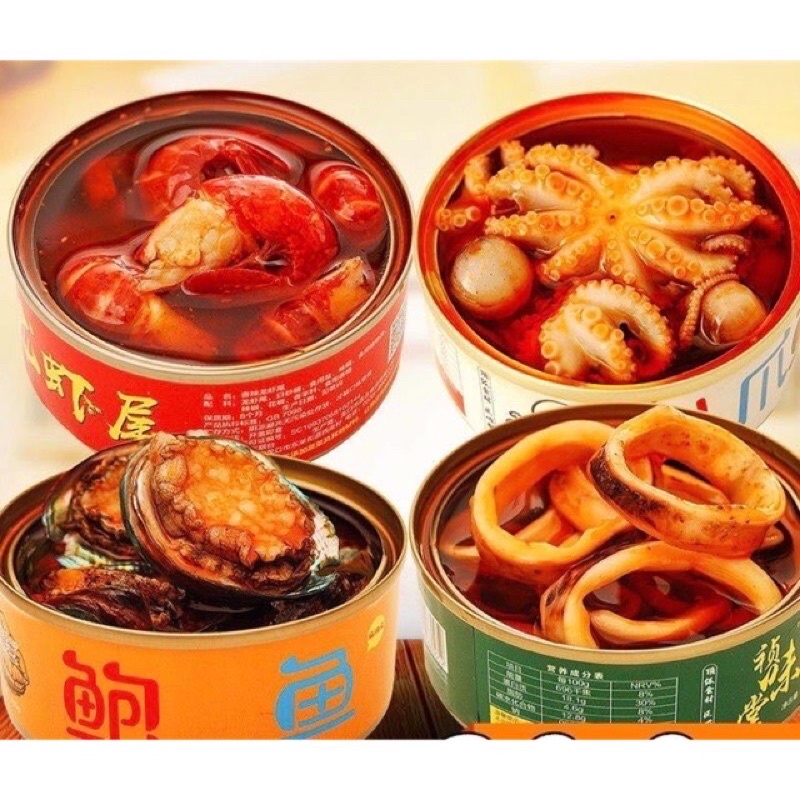 Tôm Hùm Đất, Bào Ngư Đóng Hộp 100gr