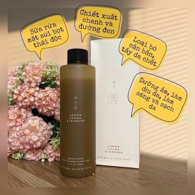 Sữa Rửa Mặt Chanh Đường Đen Lemon Chung Cleanser 200ml