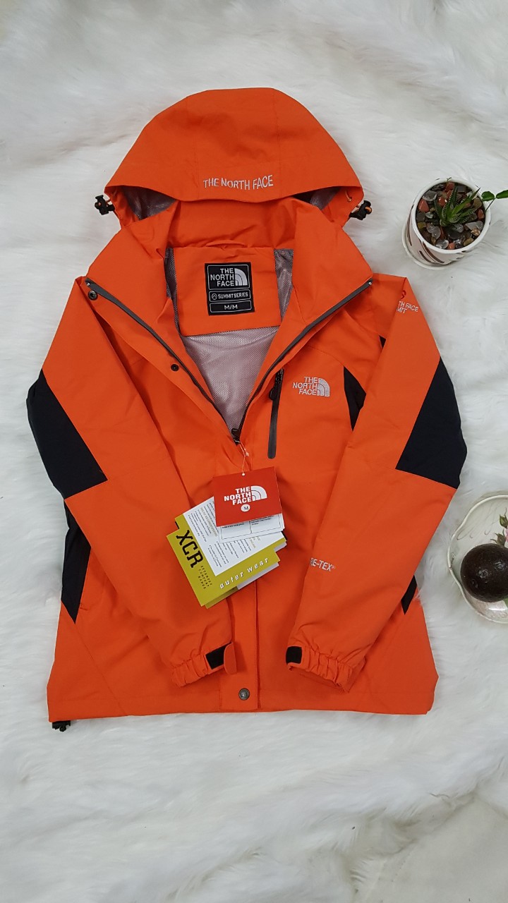 Áo Gió 2 Lớp Vải Dù Chất Đẹp, Đi Phượt,Du Lịch Màu Cam Mẫu Mới