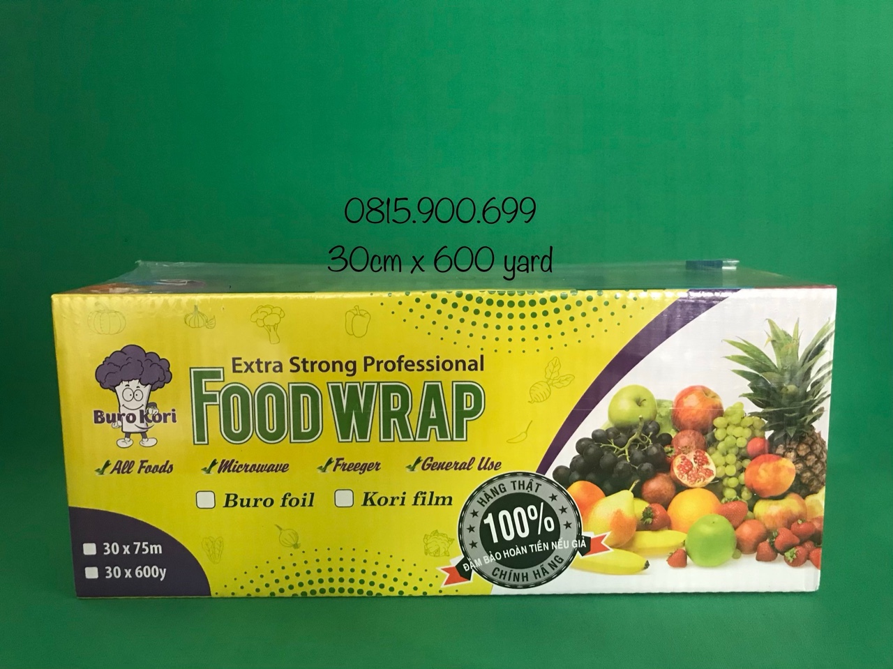 HỘP MÀNG BỌC THỰC PHẨM 30CM * 600 YARD