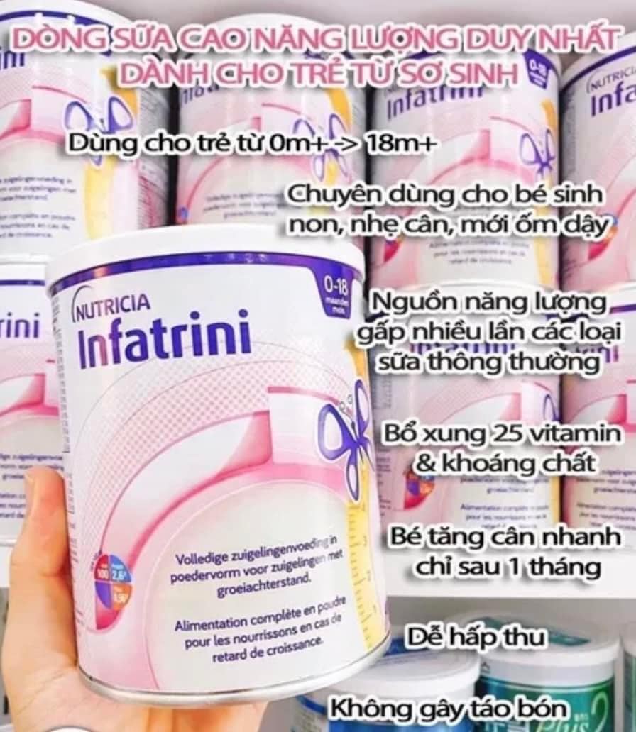 Sữa infatrini đức - dòng sữa năng lượng cao hàng đầu cho bé 0-18 tháng