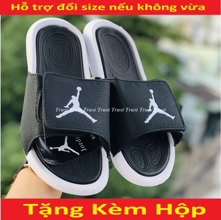 DÉP QUAI NGANG THỜI TRANG jordan JD HYDRO 6 ĐEN VIỀN TRẮNG (Tặng Hộp) – TRUST – dép nam – dép nữ – dép quai ngang – dep nam – dep nu – dep quai…