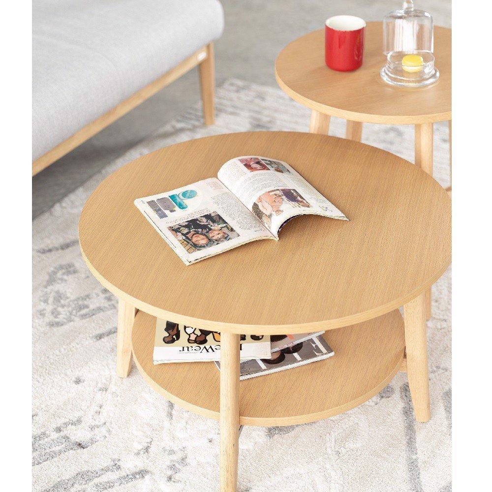 Set 2 Bàn Sofa – Bàn Trà Tròn Gỗ MOHO OSLO 901