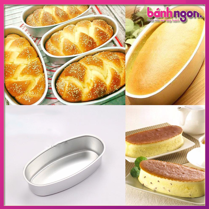 Khuôn Oval Nhôm Đúc Làm Bánh Cheese Cake, Bánh Bông Lan, Hoa cúc D08 (Nhôm Đúc)