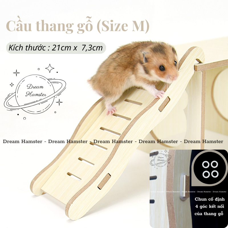 Cầu thang gỗ cho hamster, sóc...