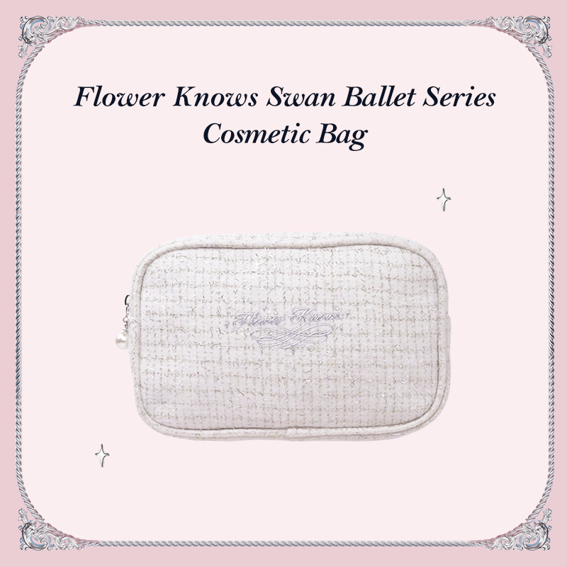 [Quà tặng] Flower Knows Swan Ballet Cosmetic Bag