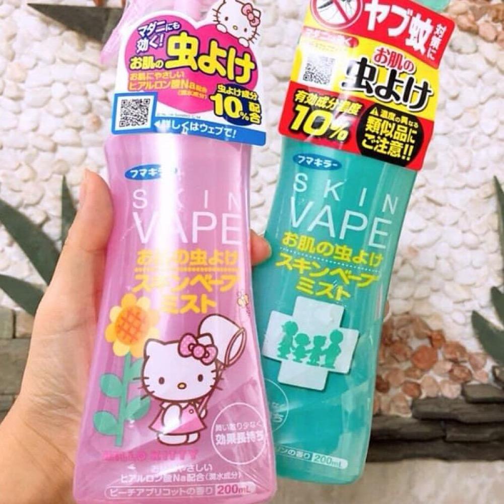 Xịt chống muỗi cho bé Skin Vape Hello Kitty 200ml - [Nhật Bản]