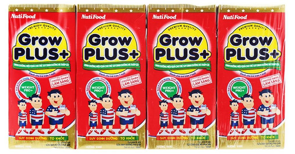 Thùng Sữa bột pha sẵn Nuti Grow Plus đỏ 180ml
