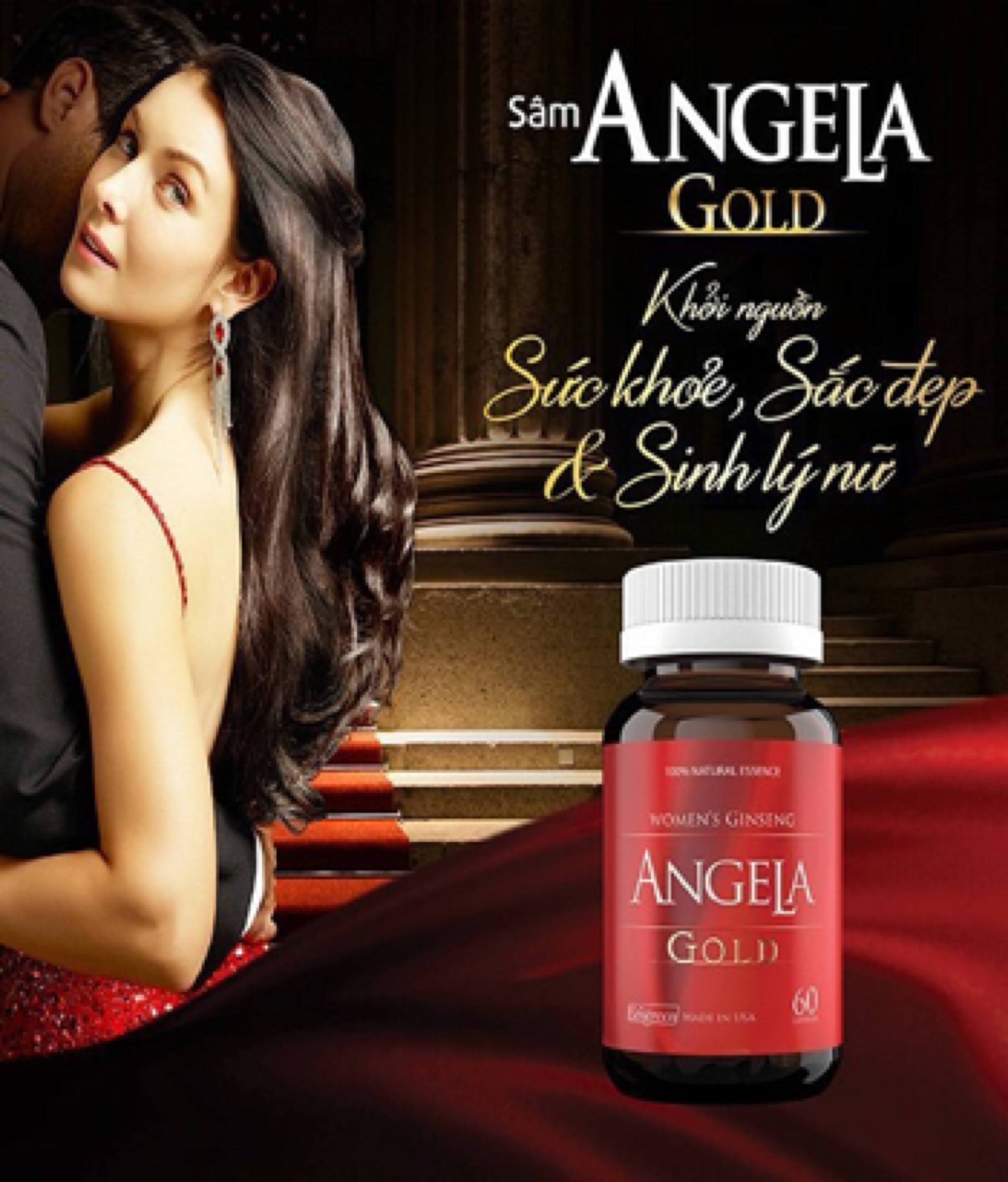 (Chính hãng)Sâm Angela Gold Chai 60viên