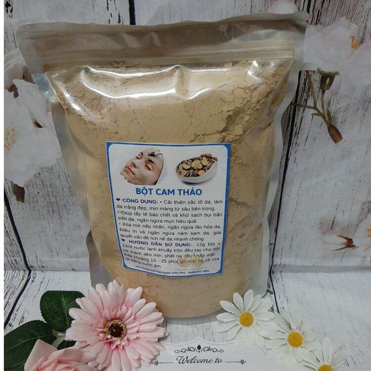 Bột cam thảo trắng da giảm mụn 100gr.