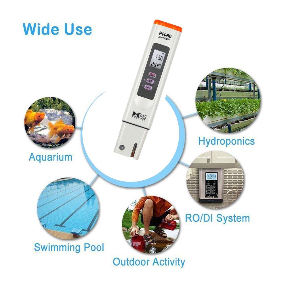 Máy đo PH nước PH 80 đo pH bể cá, ao nuôi thuỷ sản kèm dung dịch chuẩn PH