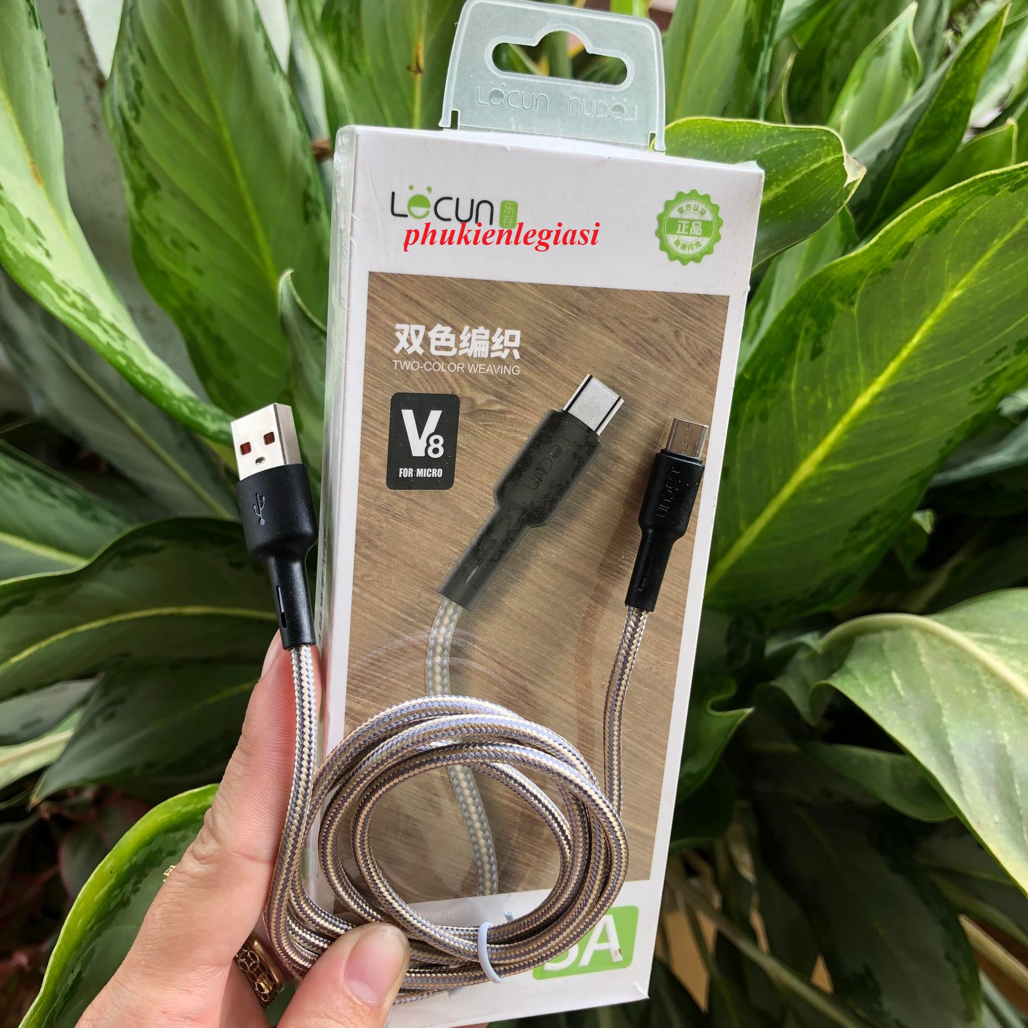 XÃ HÀNG THANH LÝ (Loại tốt)Cáp sạc dây dù C Lecun GS10 (FTL20) BỌC DÙ Micro usb Type C Lightning Iphone