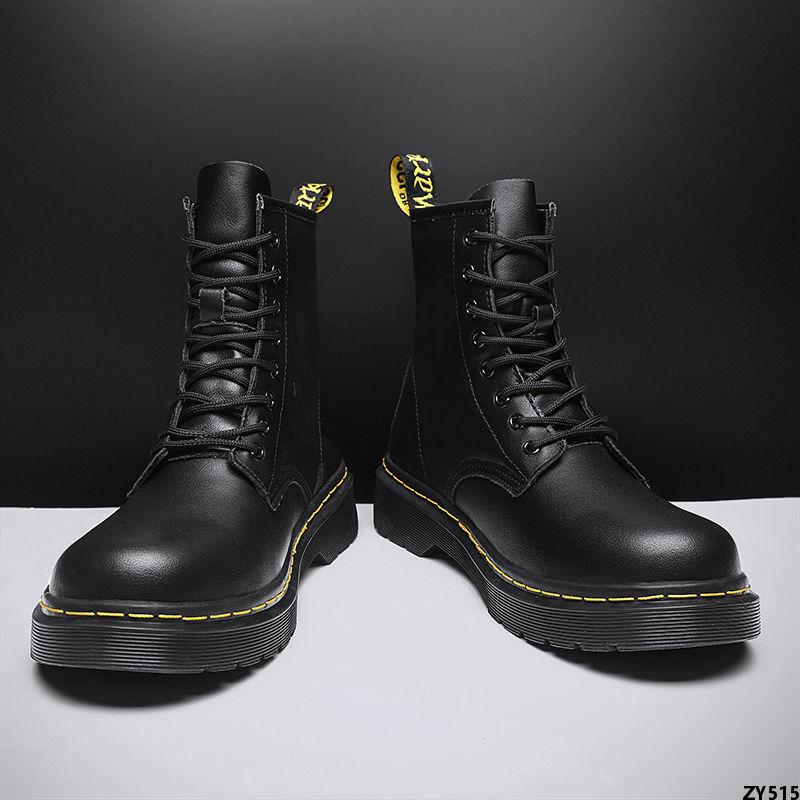 Bốt da độn cao boot nam cổ cao chelsea boot nam cổ cao mùa hè thoáng khí martin boot ngắn mẫu mới màu trắng