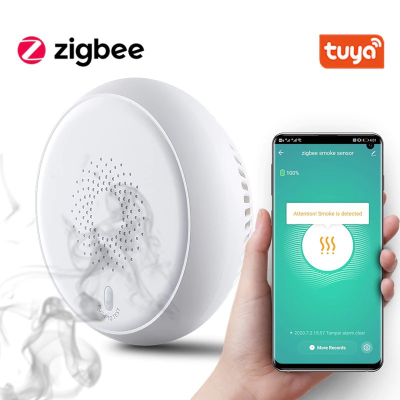 Cảm biến báo khói thông minh Tuya Zigbee