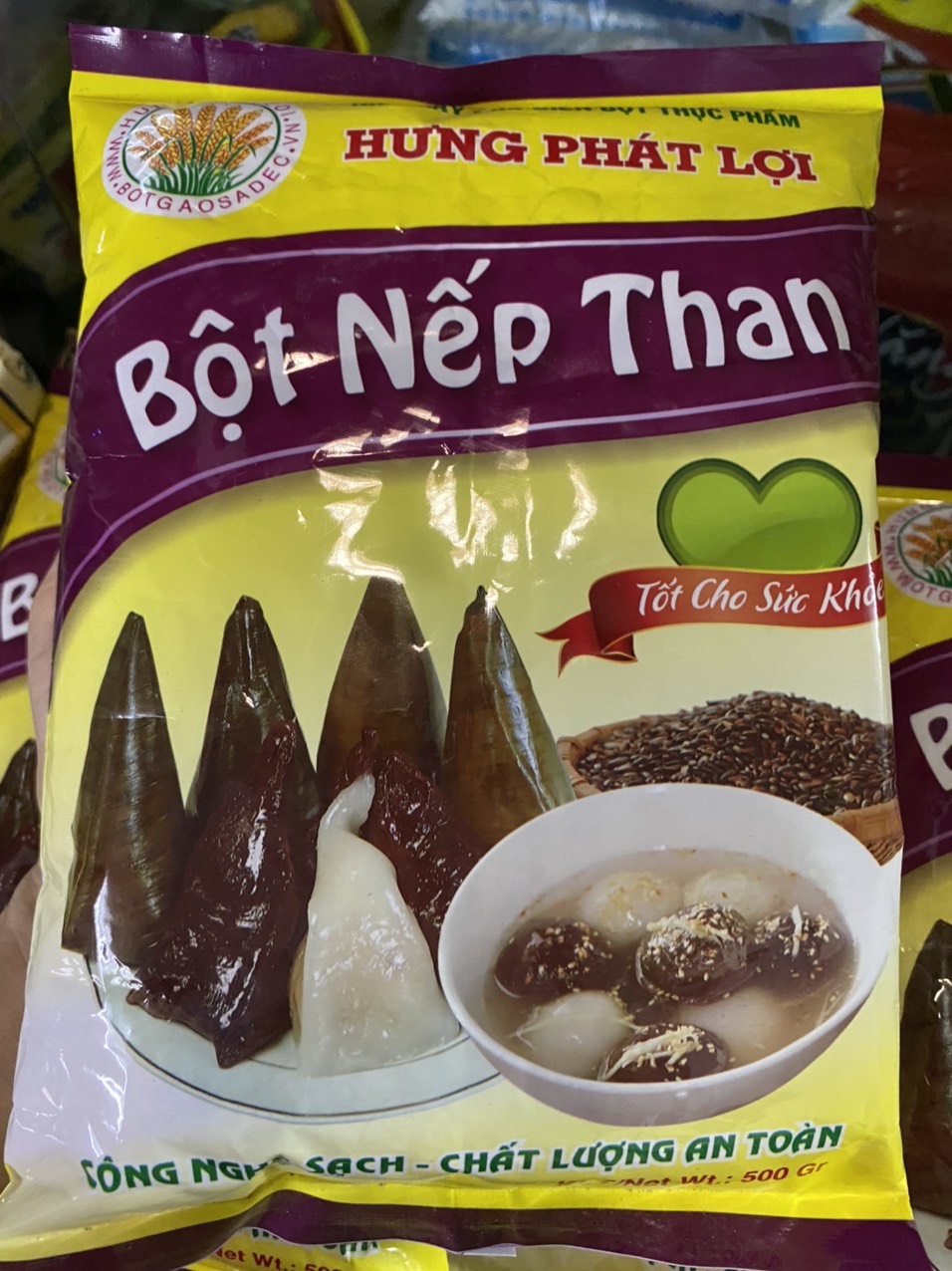 Bột nếp than - hưng phát lợi - gói 500gr