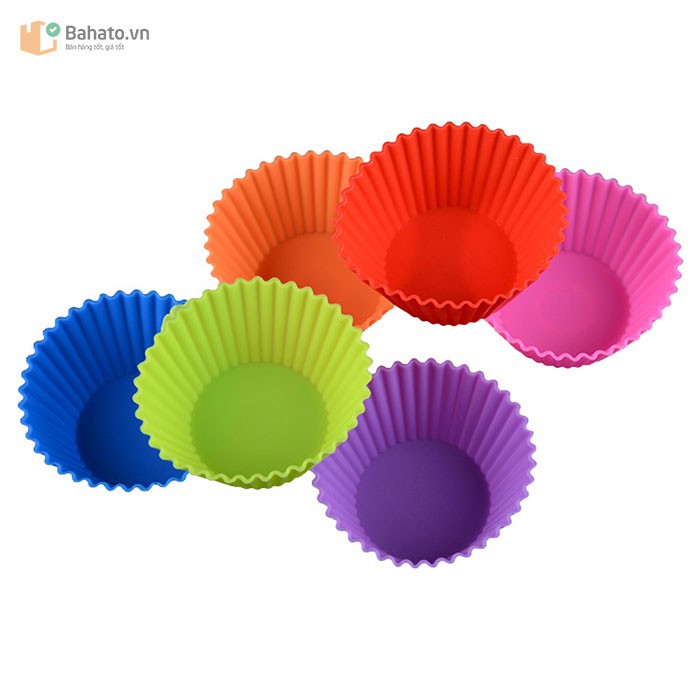 Khuôn silicon Muffin - Cupcake 7cm (10 cái)
