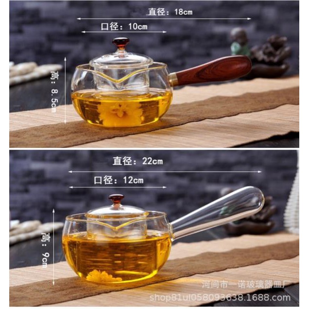 (HÀNG ĐẸP) Rót+Pha trà thuỷ tinh