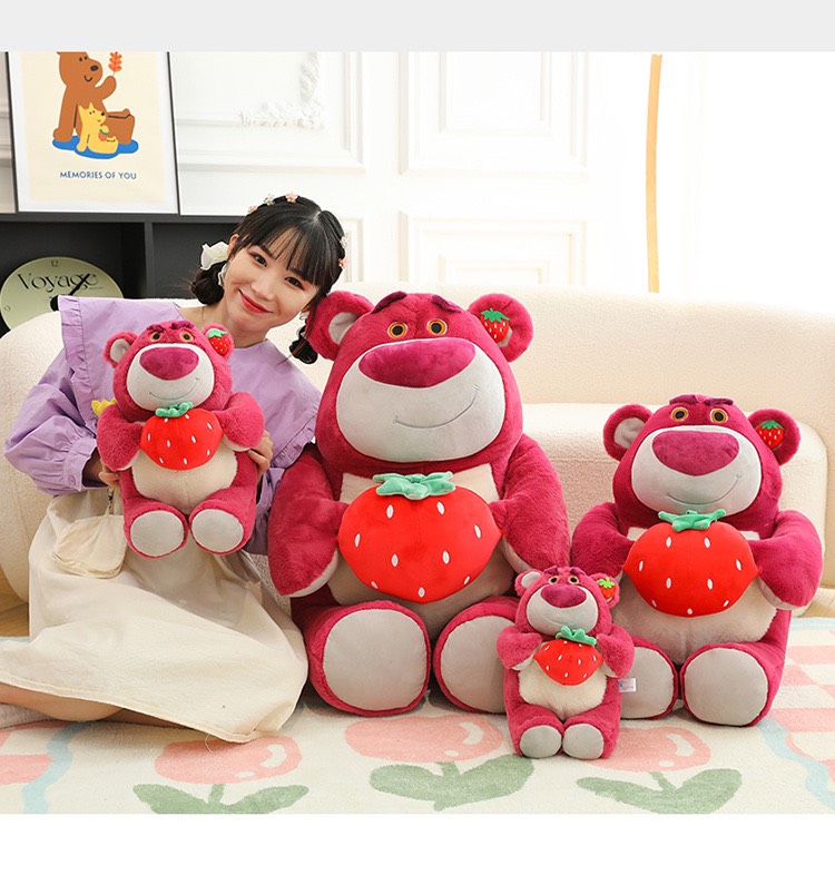 Gấu bông gấu dâu lotso disney ôm trái dâu cực xinh