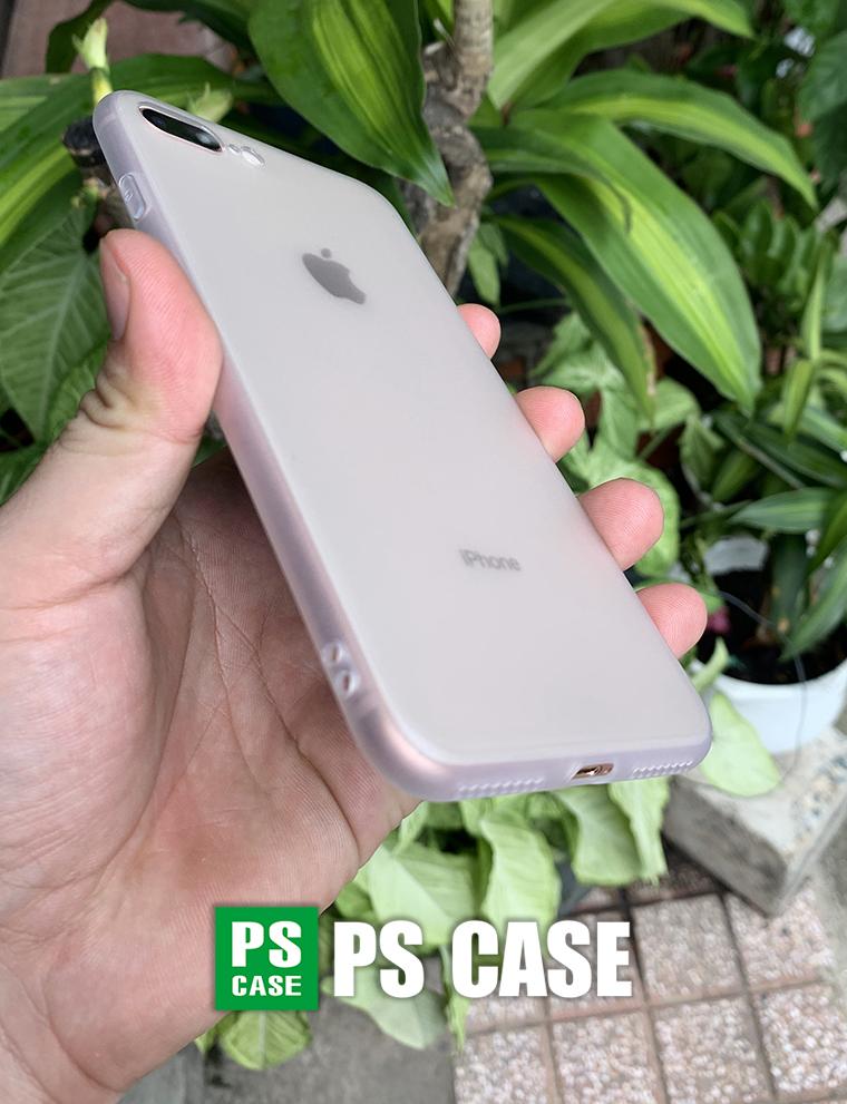Ốp lưng viền dẻo trong sần nhám iPhone 7 PLUS - iPhone 8 Plus - PS CASE phân phối