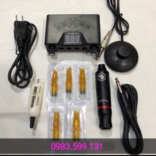 Combo bộ máy xăm Pen Dragonhawk V1 ( phát màu Shop còn )