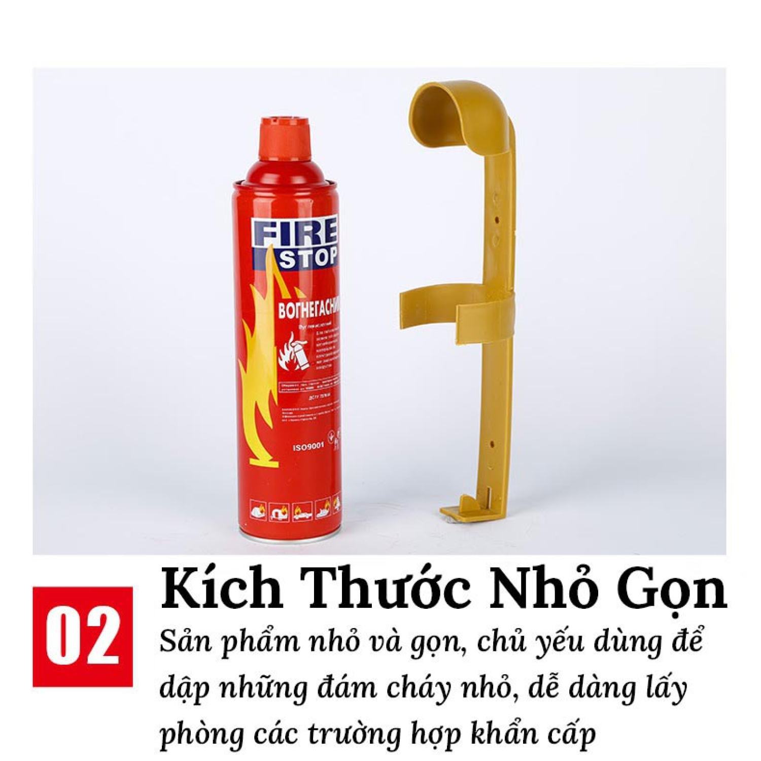 Bình cứu hoả 500ml dạng xịt. Bình chữa cháy mini FireStop