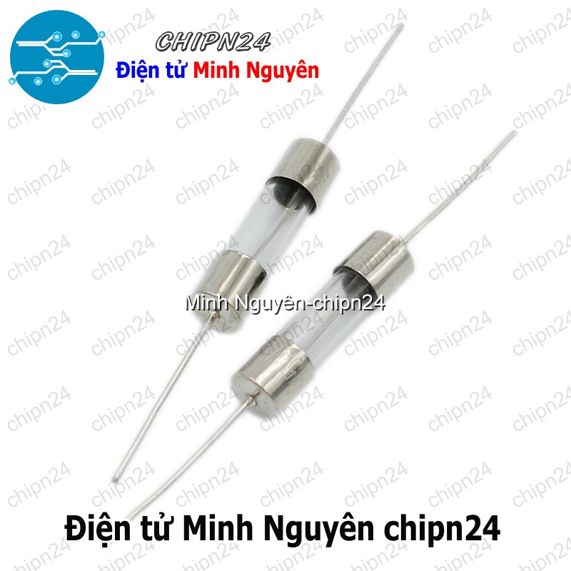 [5 cái] (K408) Cầu Chì Ống 5x20mm Chân Cắm (1A/2A/3A/4A/5A/6A/7A/8A/10A/12A/15A/20A/25A/3.15A/6.3A 250V) - [Chọn Loại] - HHH.00407