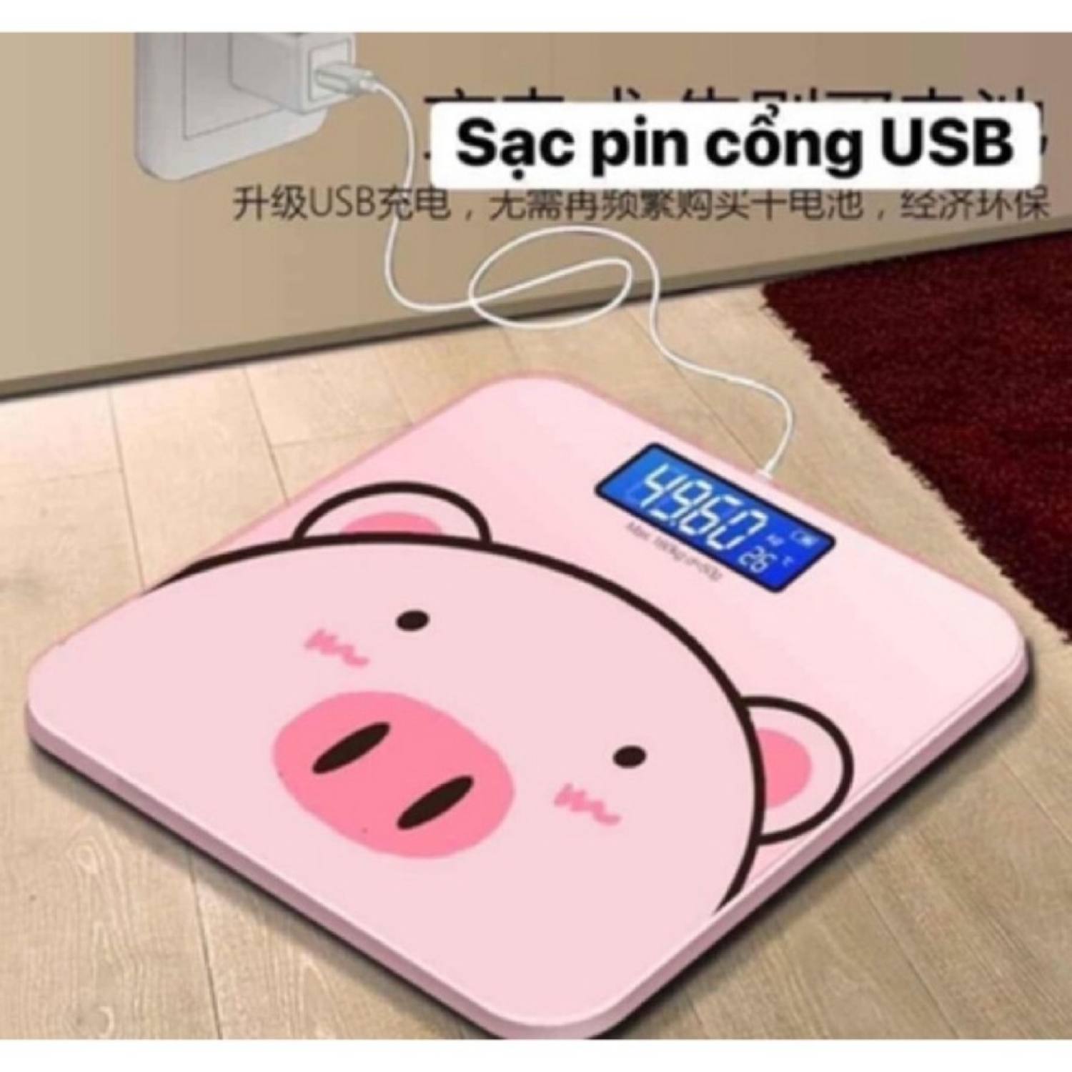 Cân Điện Tử Heo Hồng cute đáng yêu